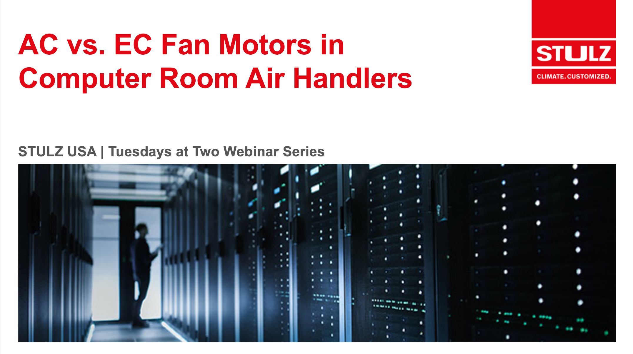 EC vs AC Fan Motors in Custom AHUs PPT Intro Slide Image